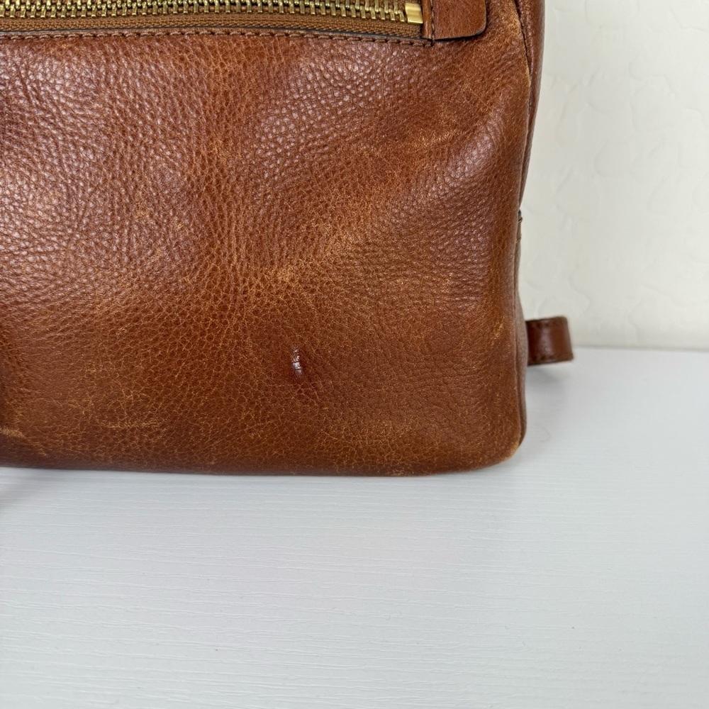 Fossil Brown Leather Cowhide Backpack - Picture 6 of 15
